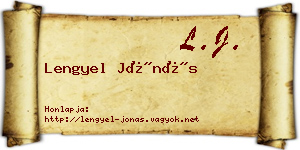 Lengyel Jónás névjegykártya