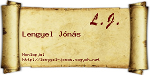 Lengyel Jónás névjegykártya